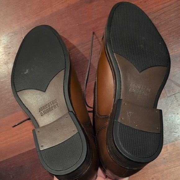Johnston & Murphy Gibbons Cap Toe Leather Dress Shoes - Mahogany main image 4